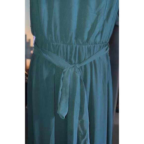 show me your mumu samantha ruffle wrap dress Forest green Chiffon 1X - Picture 9 of 10